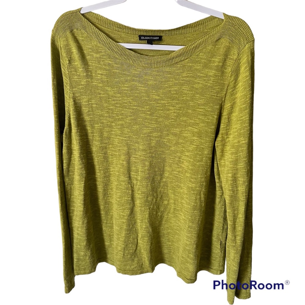 Eileen Fisher Organic Linen Pullover Crew Neck Top